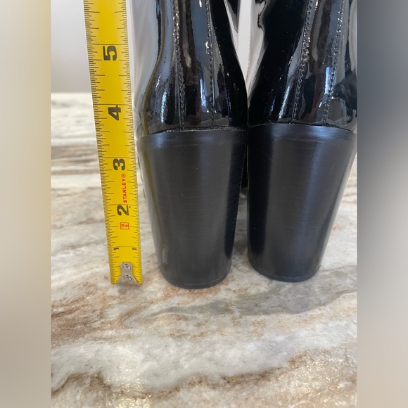 NWOT MICHAEL KORS ROSARIO PATENT LEATHER BLACK LACE-UP SIDE ZIP BOOT - Picture 6 of 10